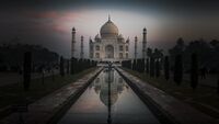 Taj Mahal at sunrise from Main Entrance