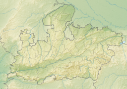 Location of Bilawali lake within Indore