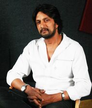 Sudeepa looking at the camera