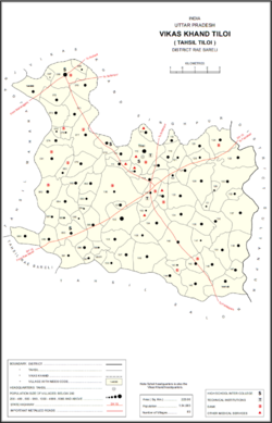 Map of Tiloi CD block